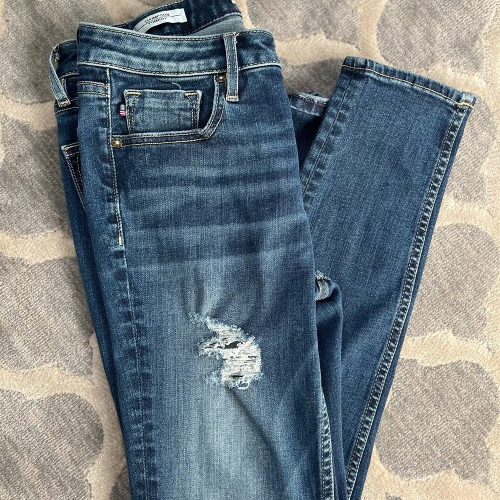 Distressed Skinny Leg Jeans